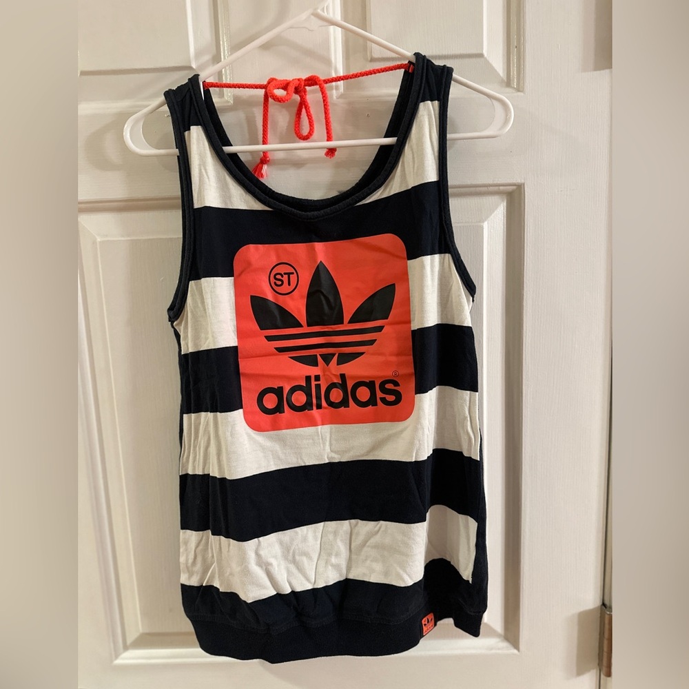 Adidas Kids Tank Top - Black, White, and Red